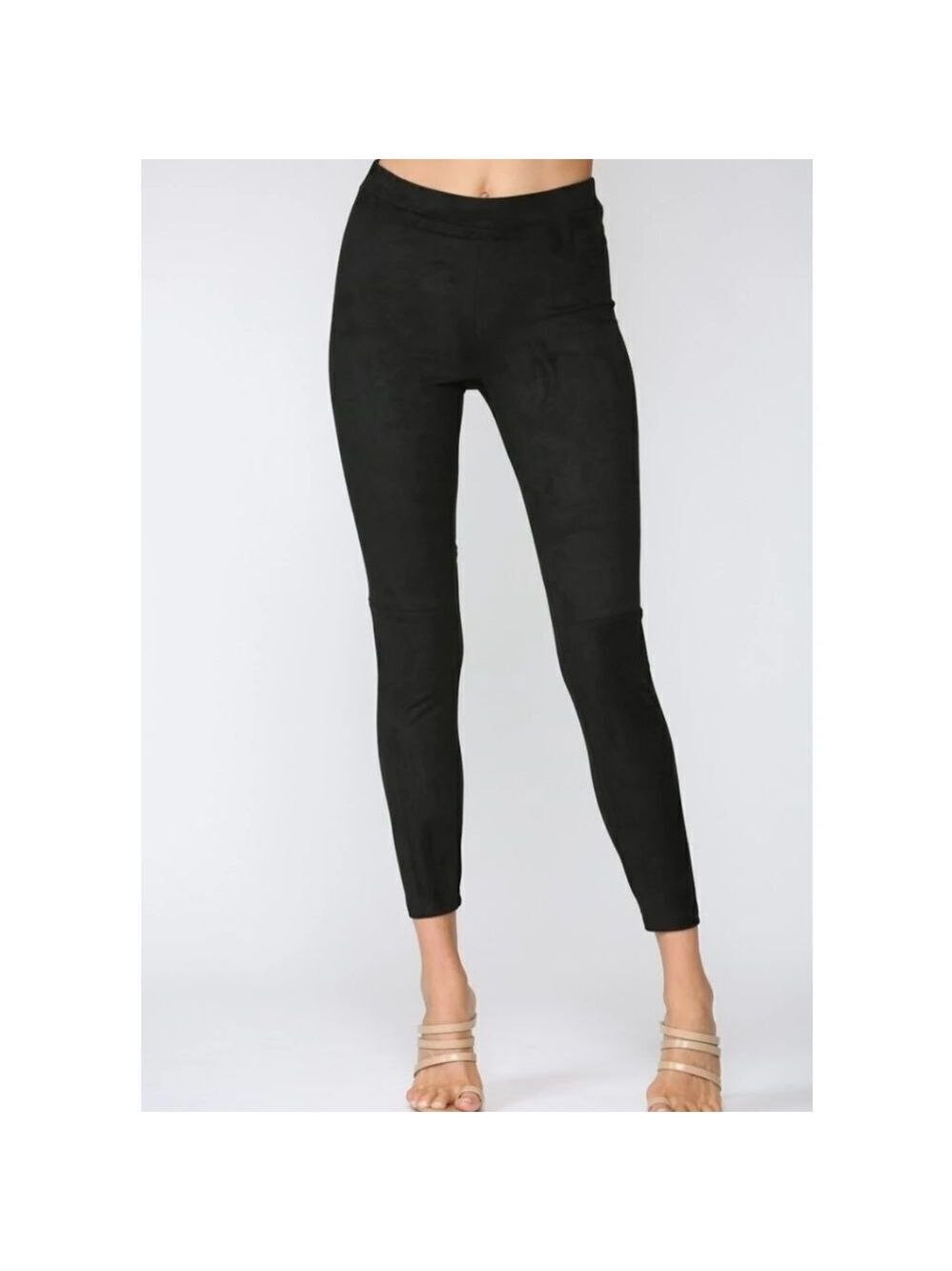 L'AGENCE 100% Lamb Leathet Suede Pull On Pants
